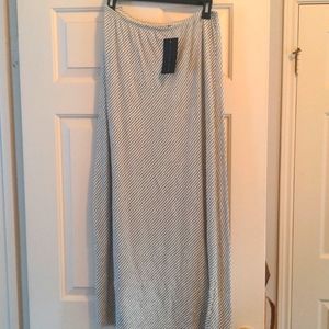 Bryn Walker long Bias stripe cotton skirt sz S NWT $158 fit 6-8